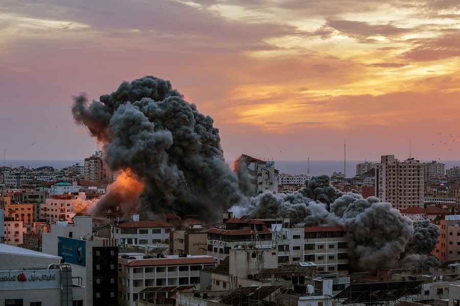 Bombardeo en Gaza